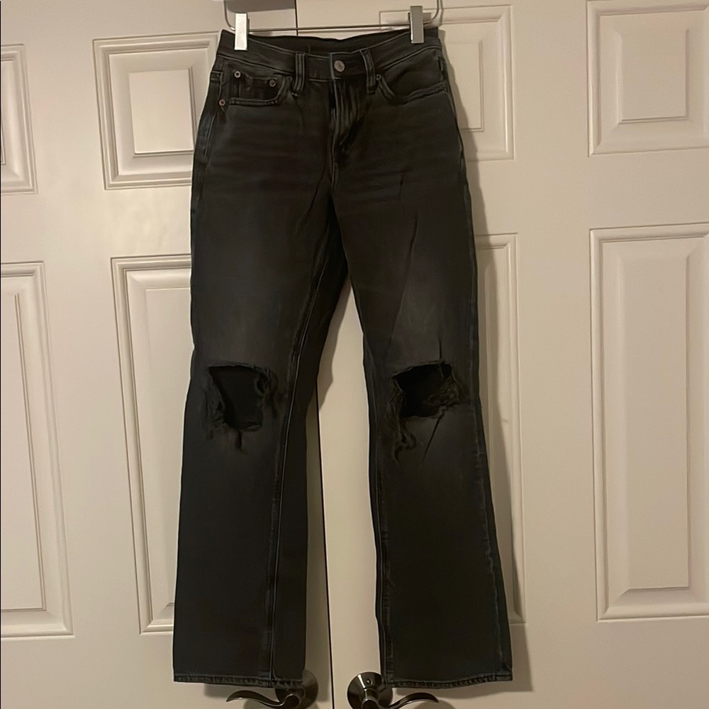 American Eagle Outfitters Black Boyfriend Jeans Distressed